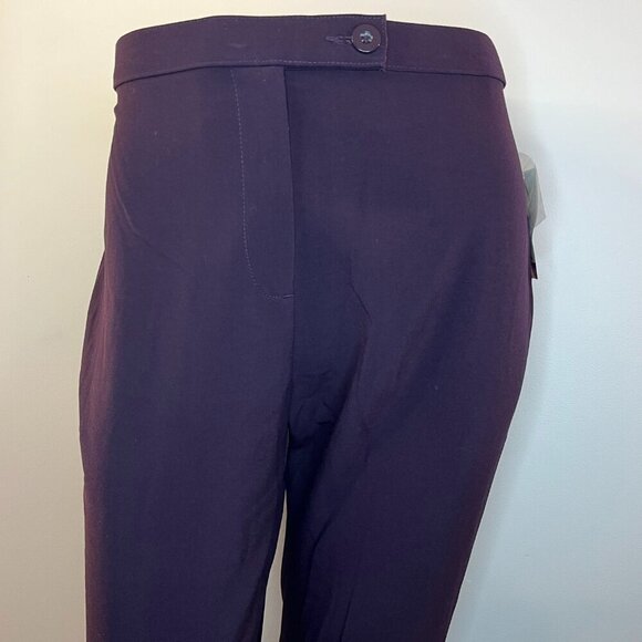 KIM ROGERS Petite Women's Purple Classic Fit Pants - Size 8P - NWT - Picture 2 of 5